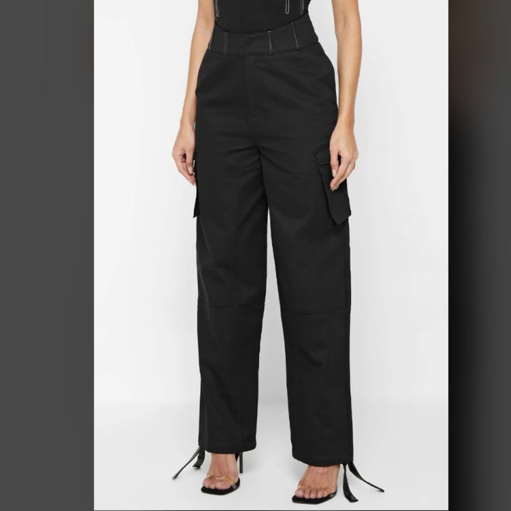 Maniere De Voir CARGO TROUSERS WITH CORSET DETAIL - Picture 3 of 7